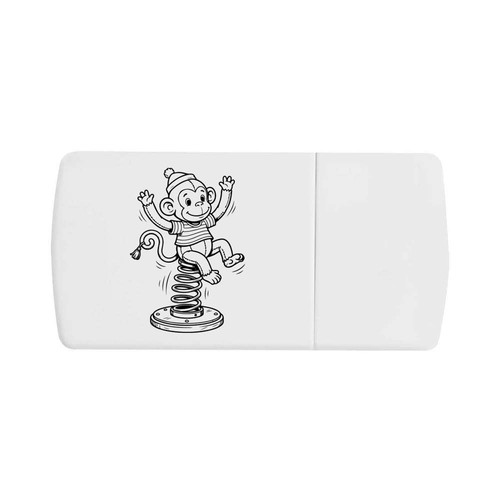 Hopping monkey toy pill - 'hopping, toy'