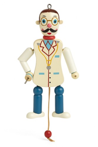 Vtg wooden doctor pull - wooden, string