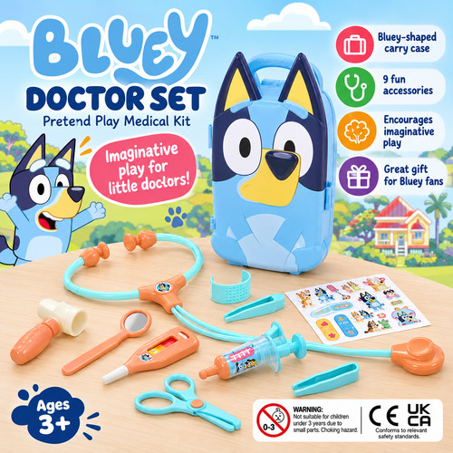 Bluey toy doctor set pretend - toy,