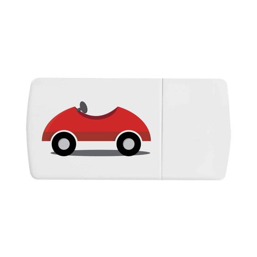 Red toy car pill box - toy, car'